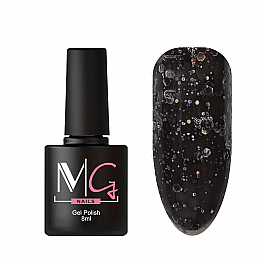 Гель-лак MG №098 (Black with Sparkles), 8 мл