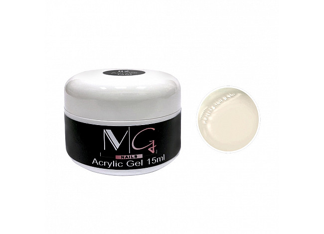 Акригель MG Nails Acrylic Gel №02 White, 15 мл 