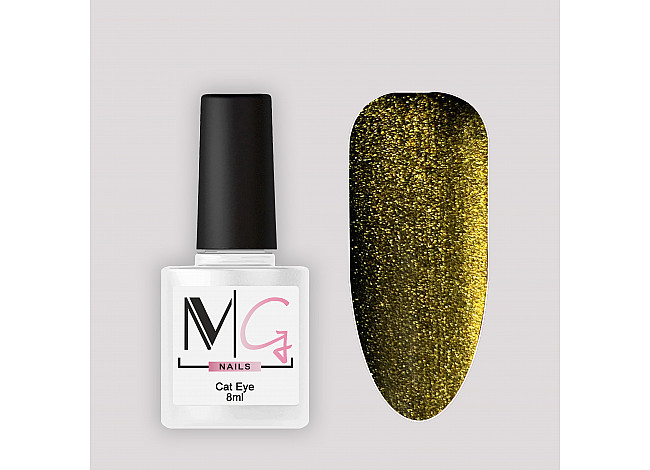 Гель-лак MG Nails Cat`s eye Gold, 8 мл