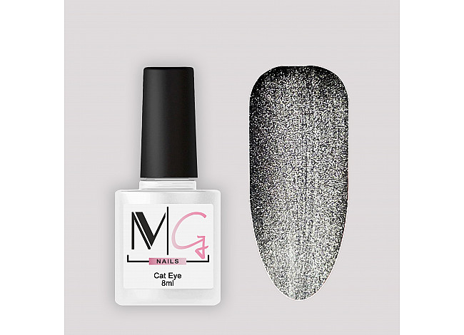 Гель-лак MG Nails Cat`s eye Silver, 8 мл