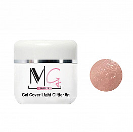 Гель камуфлирующий для наращивания MG Gel Cover Glitter  Light, 5 мл