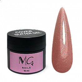 Гель камуфлюючий для нарощування MG Gel Glitter Cover, 15 мл