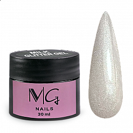 Гель камуфлирующий для наращивания MG Gel Glitter Milk, 30 мл