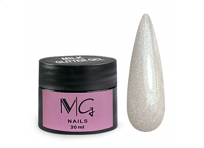 Гель камуфлирующий для наращивания MG Gel Glitter Milk, 30 мл