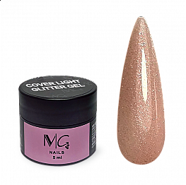 Гель камуфлирующий для наращивания MG Gel Cover Glitter  Light, 5 мл