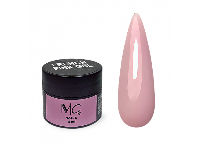 Гель камуфлирующий для наращивания MG Gel Pink, 5 мл