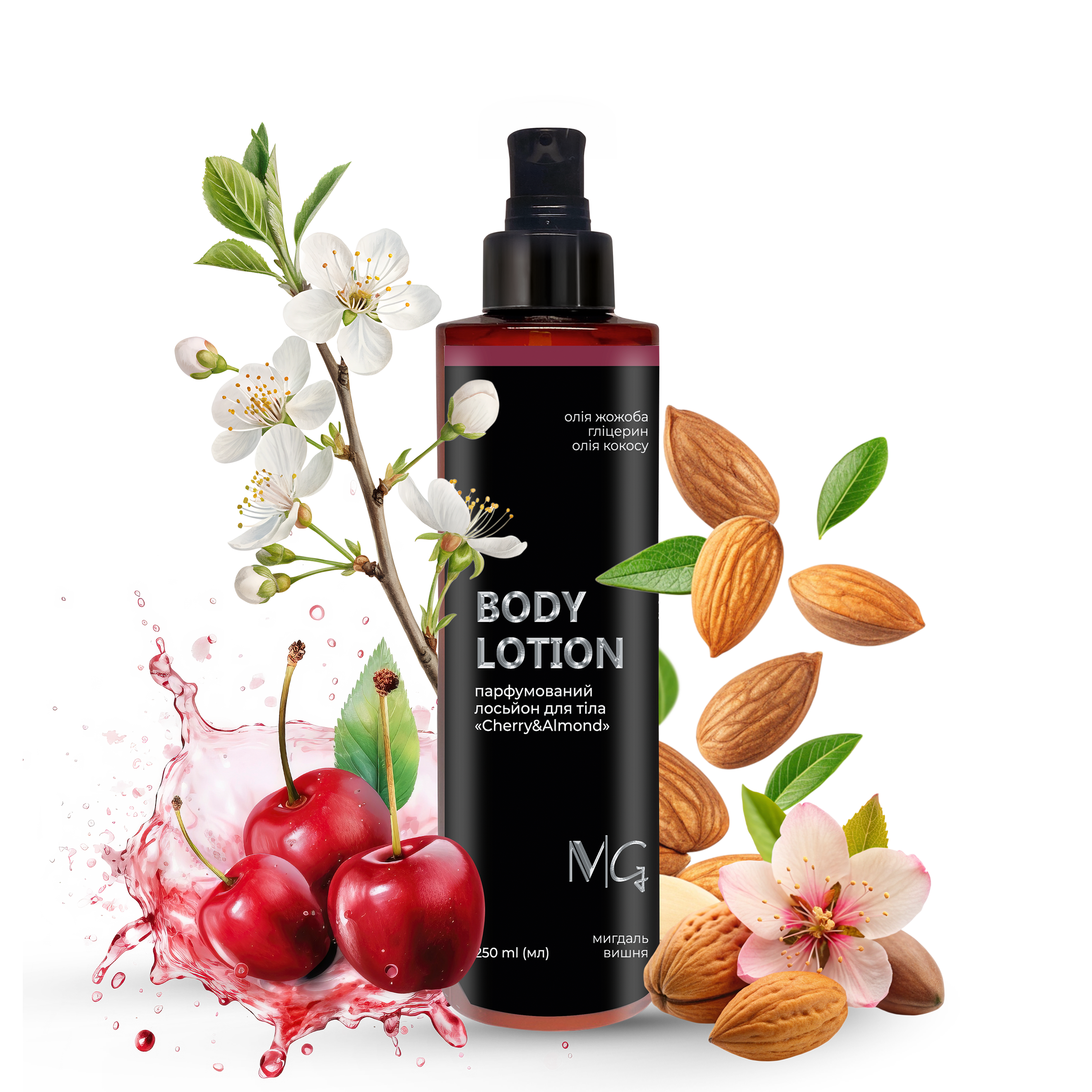 Парфумований лосьйон для тіла "Cherry&Almond" MG, 250 мл