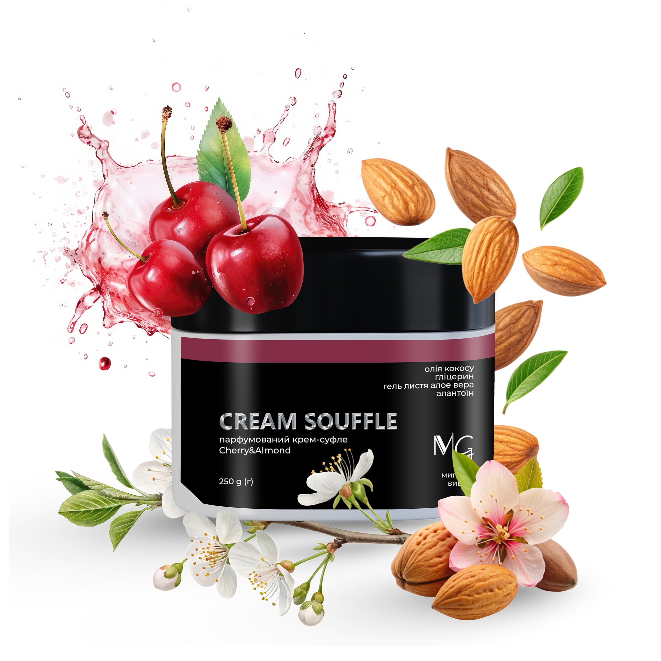 Крем-суфле парфумований "Cherry&Almond" MG, 250 г